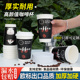 一次性纸杯子咖啡杯外带盖外卖杯高档精致商用厚热饮杯食品级定制