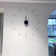 现代简约钟表大尺寸家用北欧客厅艺术挂钟创意剪影装饰静音石英钟