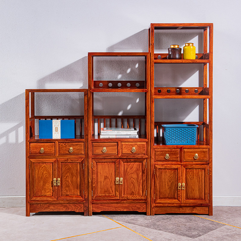 红木家具花梨木储物柜实木餐边柜刺猬紫檀中式置物柜茶水柜展示柜