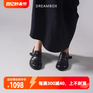 dreambox钧博勃肯鞋水洗马皮透气纯手工乐福鞋高级感皮鞋气质单鞋