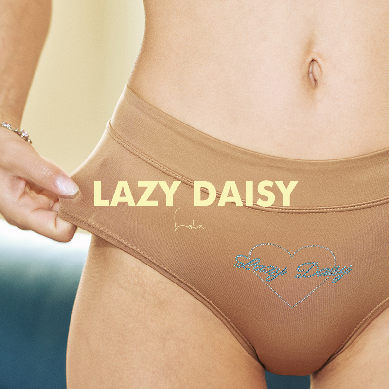 Lazy Daisy Lola系列运动少女无痕内裤爱心蓝钻性感透气三角短裤