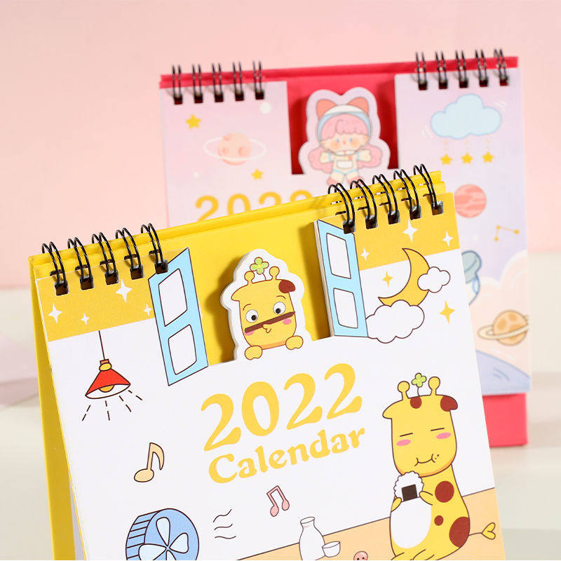 bb2021年办公记事台历桌面摆件小日历农历可爱清新卡通年月历计划