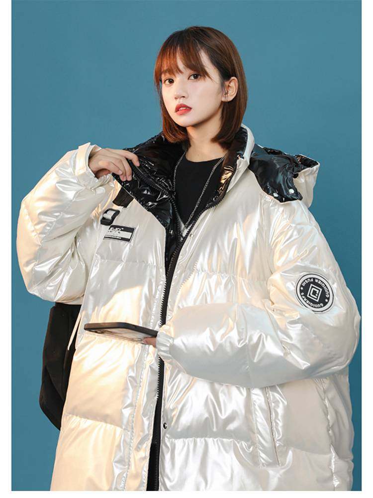 白色羽绒服女2021年新款免洗