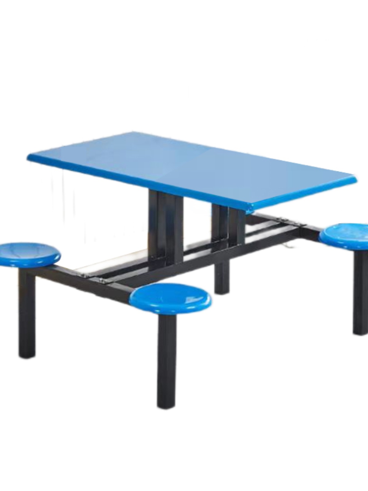 食堂专用不锈钢餐桌椅组合4人6人8人位学校餐桌员工连体快餐桌椅