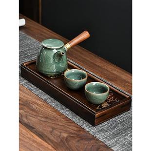 煜釜 茶具套装一壶两杯二人功夫茶具陶瓷家用办公泡茶壶带茶盘干