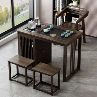 阳台茶桌椅组合新中式家用小户型泡茶几办公茶台功夫套装一体茶桌
