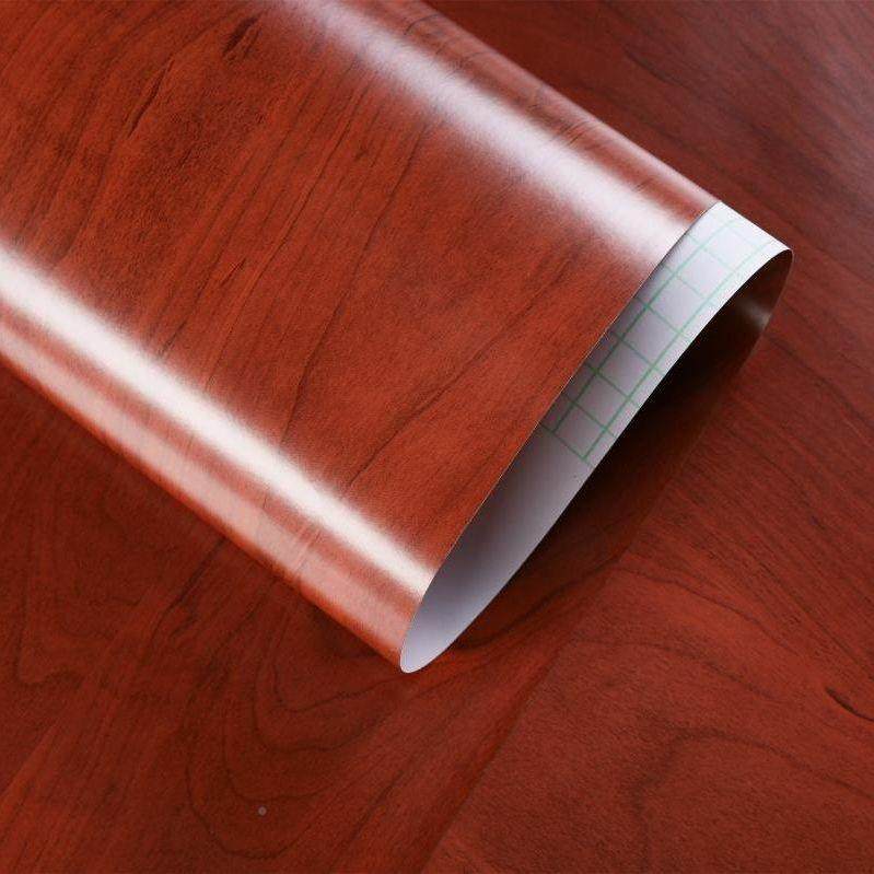 红木纹桌面贴纸防水防油自粘木板木皮贴面桌布茶几办公桌家具翻新