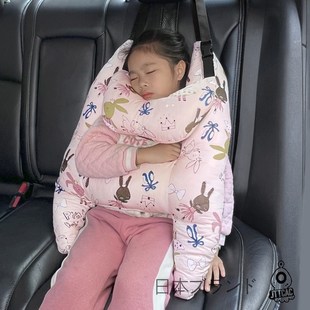 日本JT儿童车载靠背枕护颈睡枕抱枕两用车上睡觉神器新款汽车头枕