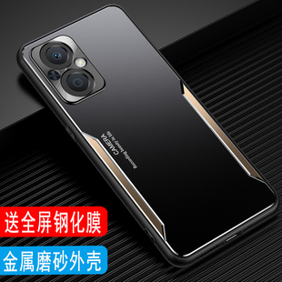 OPPO A96手机壳金属男款OPPOA96磨砂壳a96外壳OPOPA96保护套5G镜头圈0P0全包刀锋战士软边硅胶壳防摔超薄新款