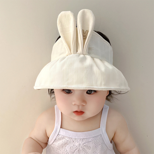 婴儿帽子夏季空顶帽宝宝遮阳帽大檐防晒帽婴幼儿童太阳初生小月龄