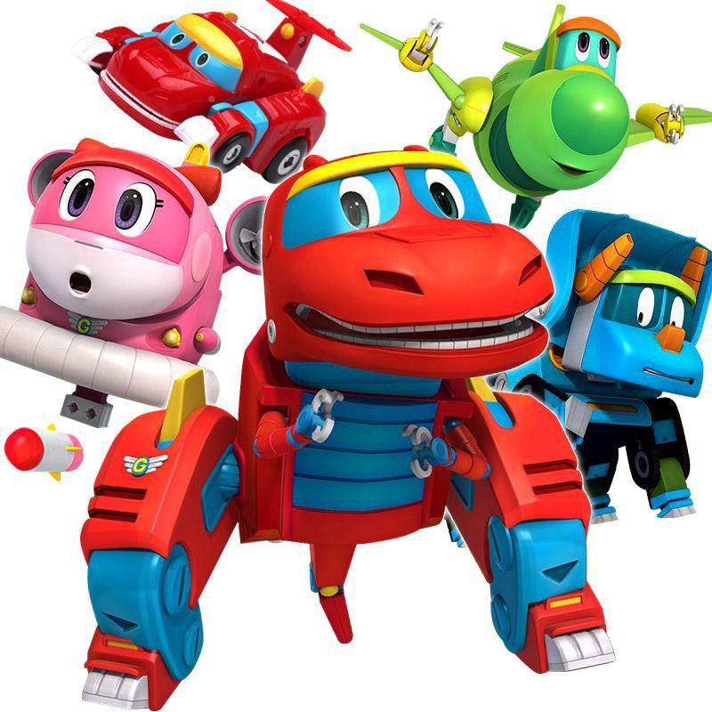 5911 591灵动创想新款帮帮龙恐龙小汽车艾奇变形菲俪男女孩儿童玩