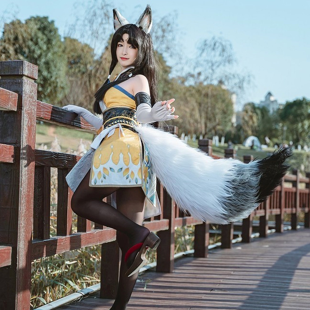 永劫无间土御门胡桃cos狐狸尾巴御宅花织御宅罗梦兽耳兽尾道具