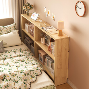 全实木床边置物架窄夹缝柜长条柜靠墙收纳卧室床头床尾墙边储物柜
