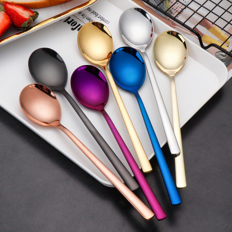 小勺子家用精致好看吃饭勺子大人高级干饭人专用喝汤勺吃播长柄木