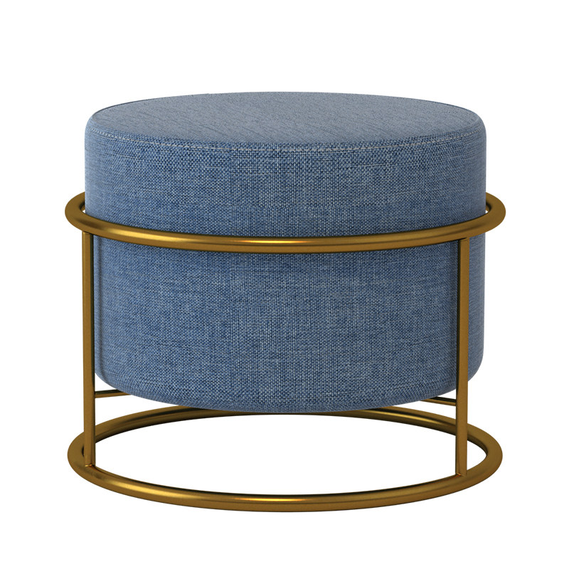 高档凳子家用网红小椅子布艺圆凳矮d凳简约茶几凳时尚换鞋凳客奢