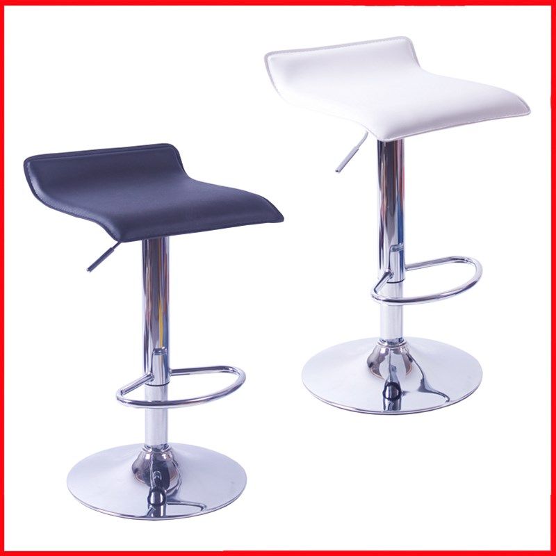 高档吧台椅欧式酒吧椅子吧凳家用旋转升降椅实木靠背收银前台椅高