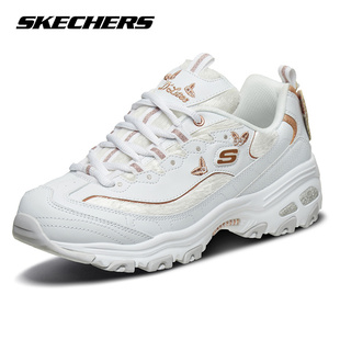 Skechers斯凯奇女鞋夏季蝴蝶刺绣复古老爹鞋夏款薄款熊猫鞋13170