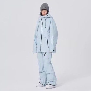 SEARIPE滑雪服套装女男2023新款专业美式雪衣雪裤单板双板装备防