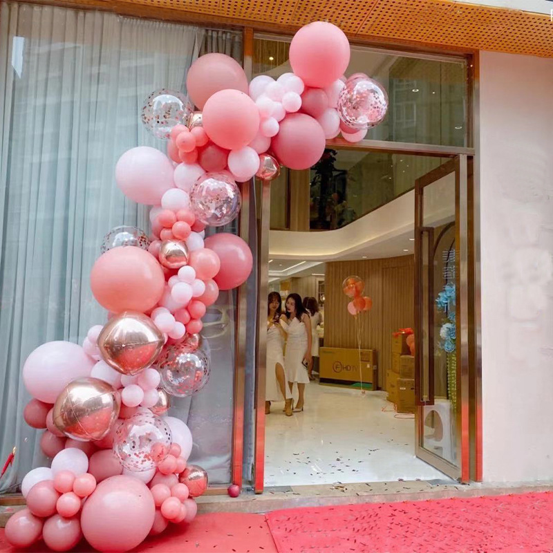 六一节开业店庆气球链结婚造型拱门4s店商场珠宝店氛围装饰布置品