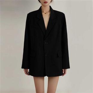黑色西装外套女2024春秋新款爆款时尚休闲显瘦小西服高级感上衣潮