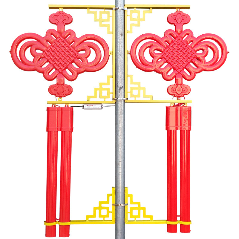 路灯杆装饰灯_高档灯箱亚克力装饰灯太阳能道旗新农村中国梦路灯杆w