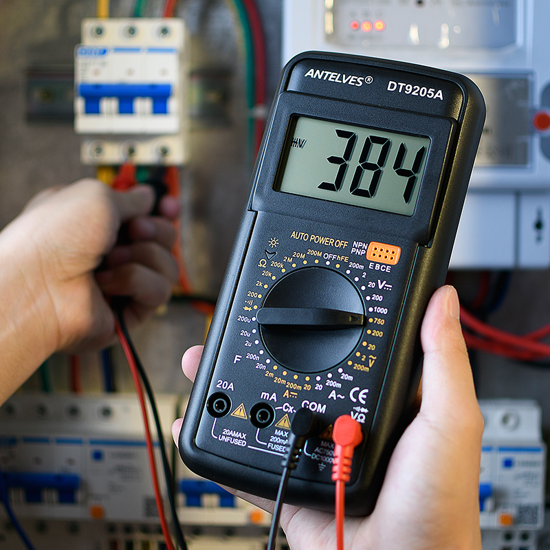DT9205A万用表数字高精度电工专用升级版智能防烧电子维修测电表