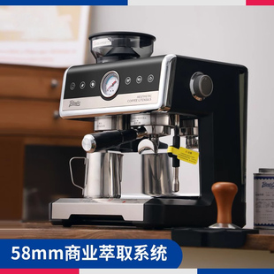意式咖啡机萃取浓缩小型家用磨豆研磨一体半商用58MM双锅炉