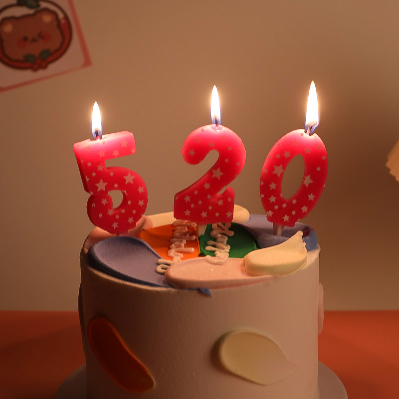 生日蜡烛儿童数字周岁百天派对布置创意火焰生日蛋糕装饰纪念日