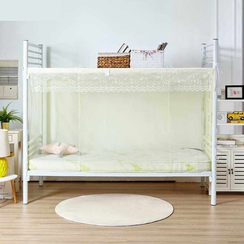 上床下桌遮光帘蚊帐女生宿舍学校防尘夏季家用床帘懒人下铺拉链款