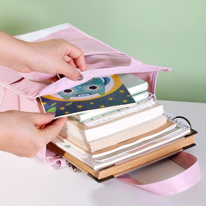 高档补习袋学生拎书手提袋礼品袋帆布大容量便r携补课包防水奢