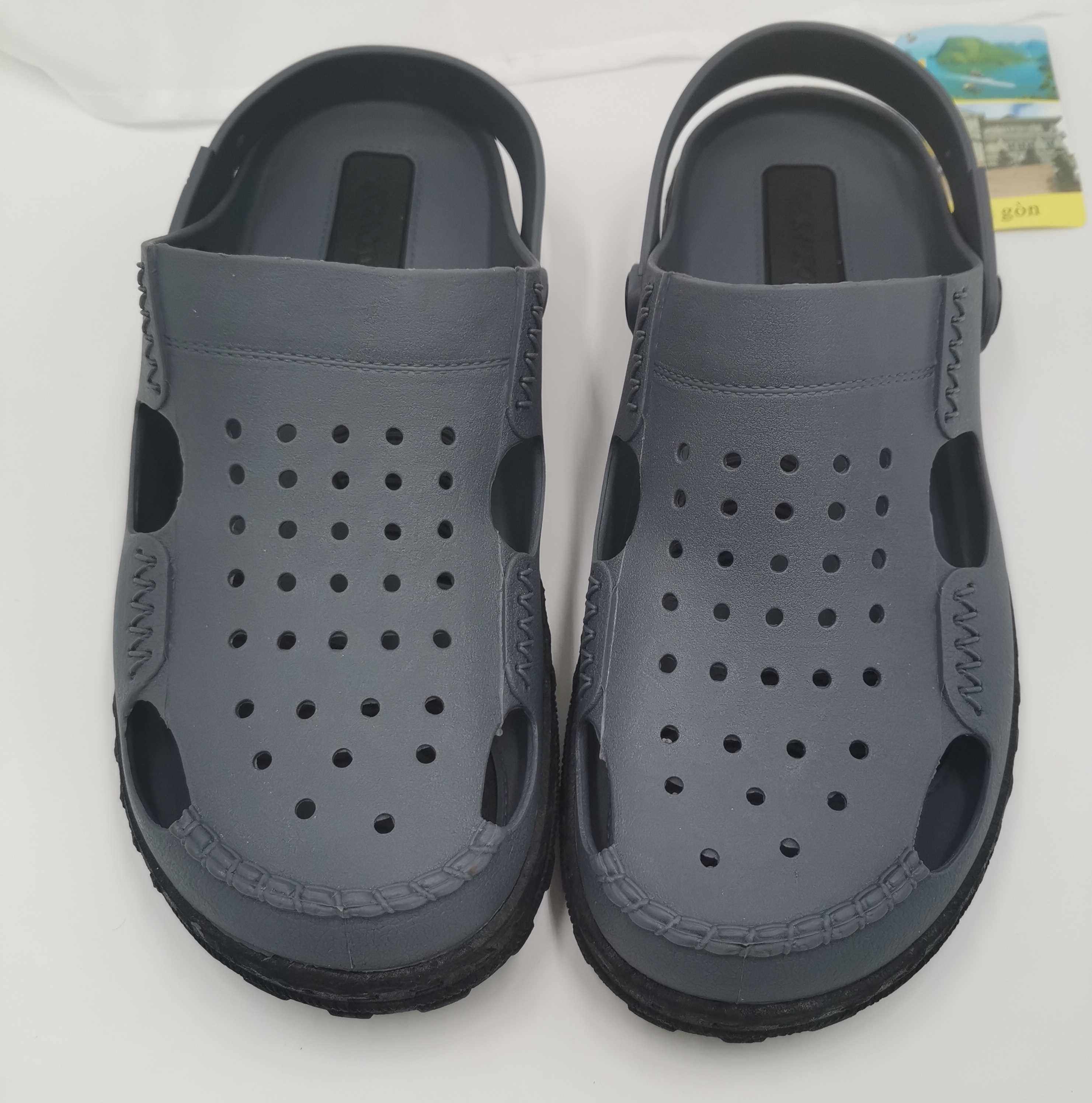 越南进口正宗温突凉鞋男超软天然橡胶乳胶包头罗马拖鞋沙滩洞洞鞋