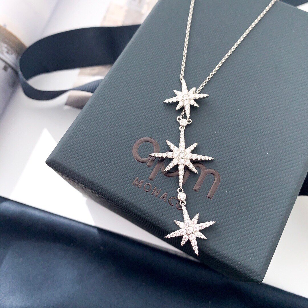 apm六芒星项链女锁骨链