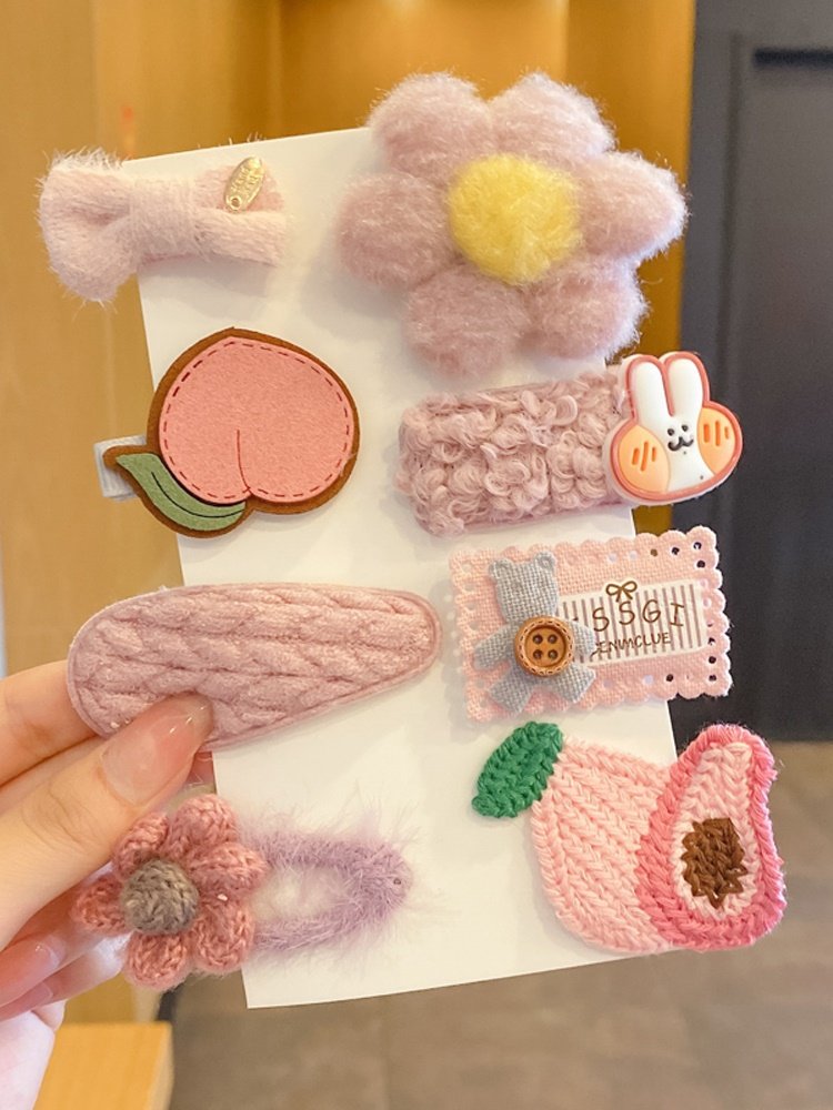 毛绒发夹羊羔毛秋冬网红2021年新款小夹子头饰发卡女儿童可爱bb夹