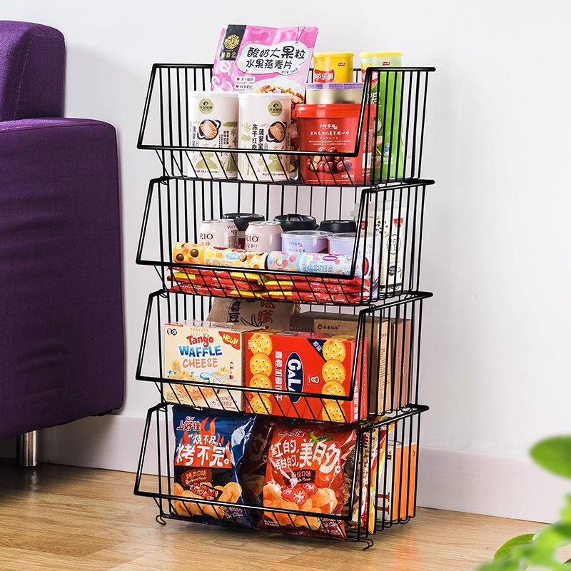 零食置物架收纳客厅网红家用储物客厅可移动落地多层卧室收纳神器