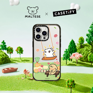 CASETiFY Maltese线条小狗 蝴蝶秋千 适用于iPhone15/14/Plus/Pro/Max手机壳