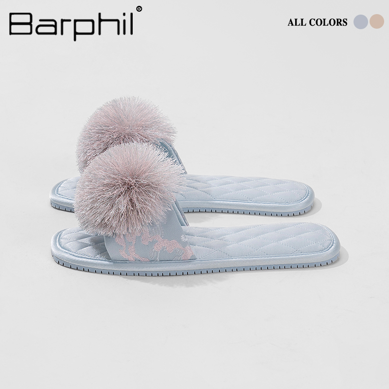 Barphil新中式拖鞋女2024新款室内家居静音防滑国风刺绣凉拖家用