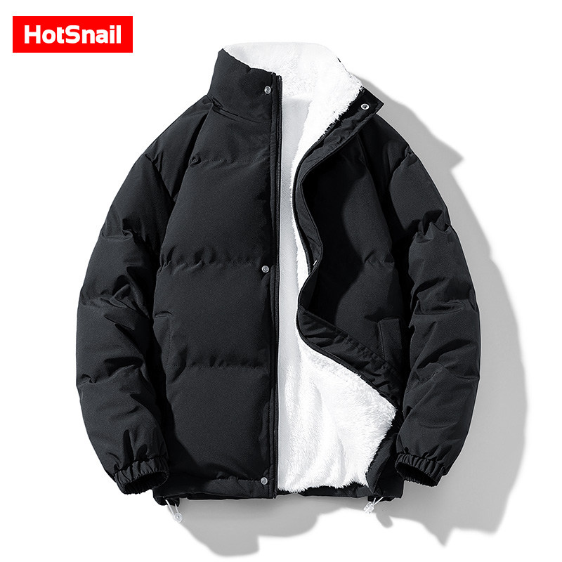 hotsnail棉衣男冬季羊羔绒新款男女同款青年学生冬装男士棉服份100已