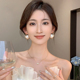 韩国大珍珠耳环女纯银小众设计高级感耳饰2024年新款爆款精致耳环