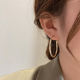 小众高级感圆圈耳环女2023新款简约设计感素圈耳圈防过敏纯银耳饰