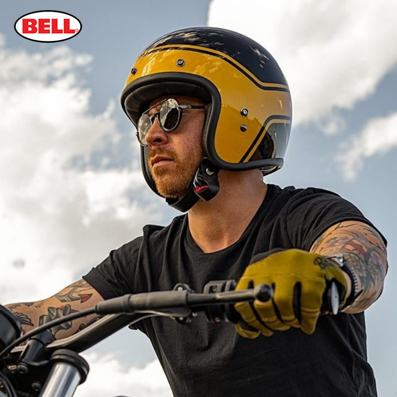 美国bell贝尔摩托车头盔男女哈雷复古半盔机车骑行安全盔骑士装备