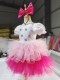 儿童演出服女童蓬蓬纱裙表演服幼儿园粉色可爱舞蹈亮片纱裙蛋糕裙