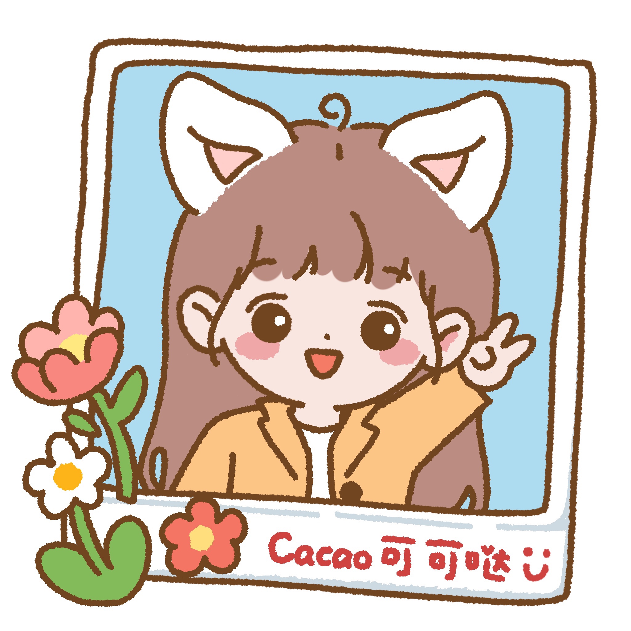 可可哒可爱卡通盲盒设计 人物动物插画手绘头像新品绘制封面