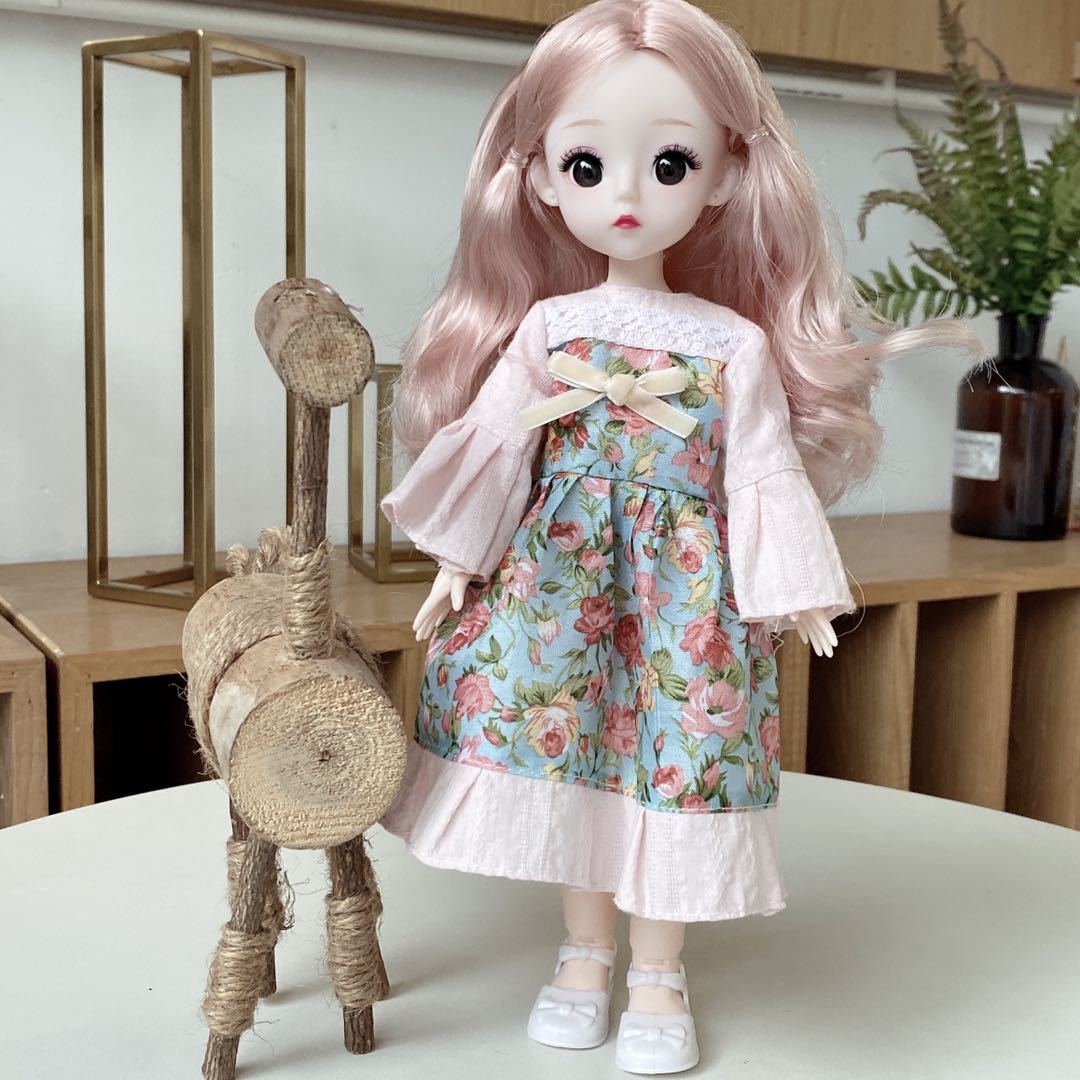 新款30厘米3D真眼bjd6分胖子