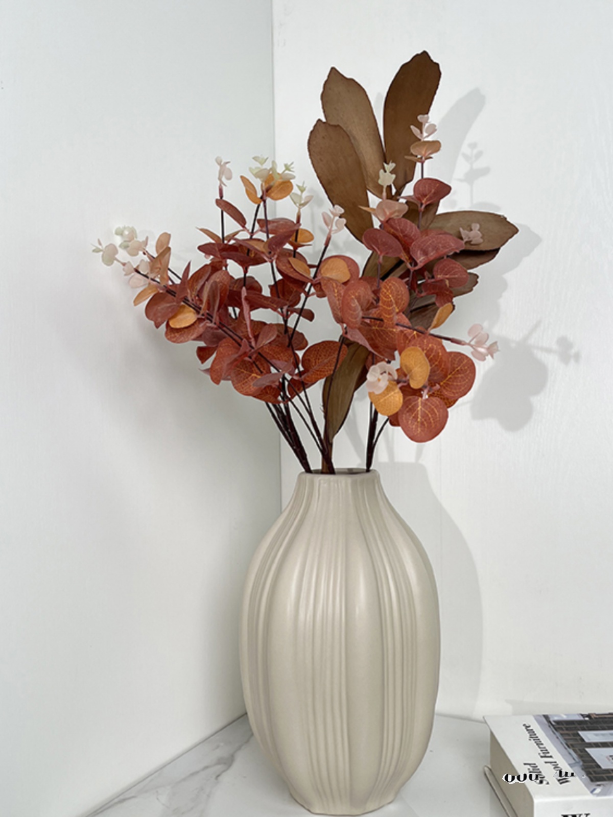 陶瓷干花花瓶高级感摆件现代简约客厅电视柜家居软装饰品插花瓶