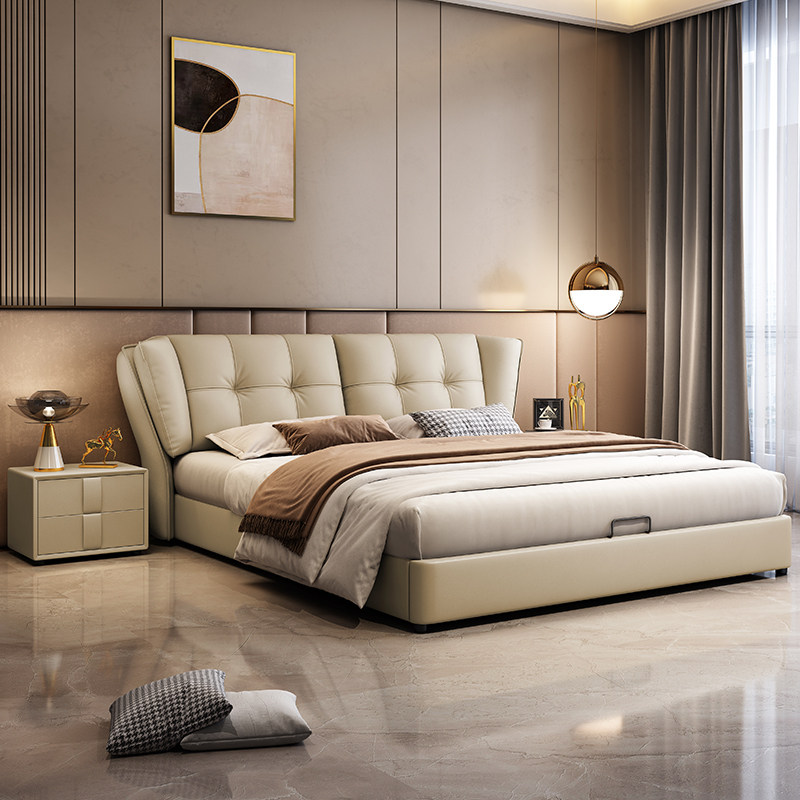 8米软包床婚床储物榻榻