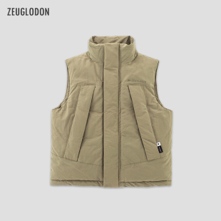 ZEUGLODON 男童秋冬白鸭绒马甲儿童冬季加厚羽绒服中大童保暖童装