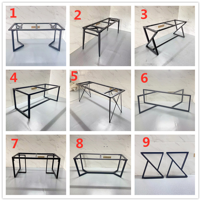 铁艺定制桌脚支架餐台会议金属脚茶几吧台书桌腿大理石岩板桌架子