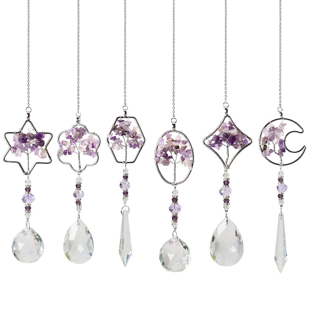 Life Tree Crystal Prisms Hanging Rainbow Chaser Lighting Acc