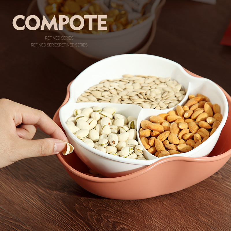 originality double-deck Combination belt household Candy dish a living room Candy Dried fruit tray Plastic melon seed Nuts platein the Tableware , Tableware , Fruit bowl/Fruit plate/Hamper category - from Buy2taobao.com to provide professional Taobao agent buy service