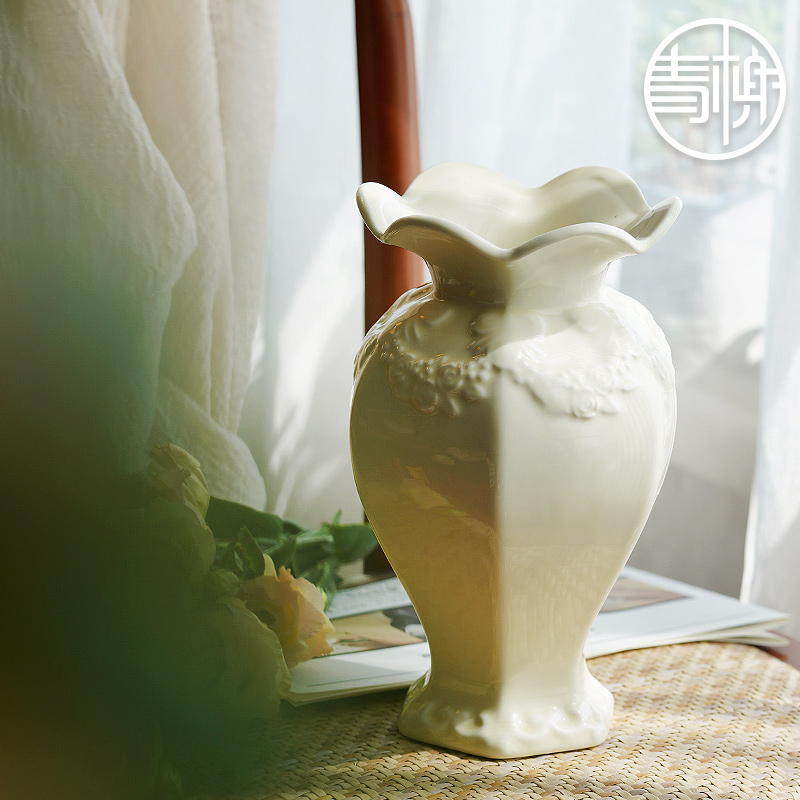 花瓶高级感鲜花插花器欧式陶瓷花瓶客厅摆件餐桌装饰品水培插花瓶